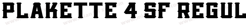 Plakette 4 SF Regul字体转换